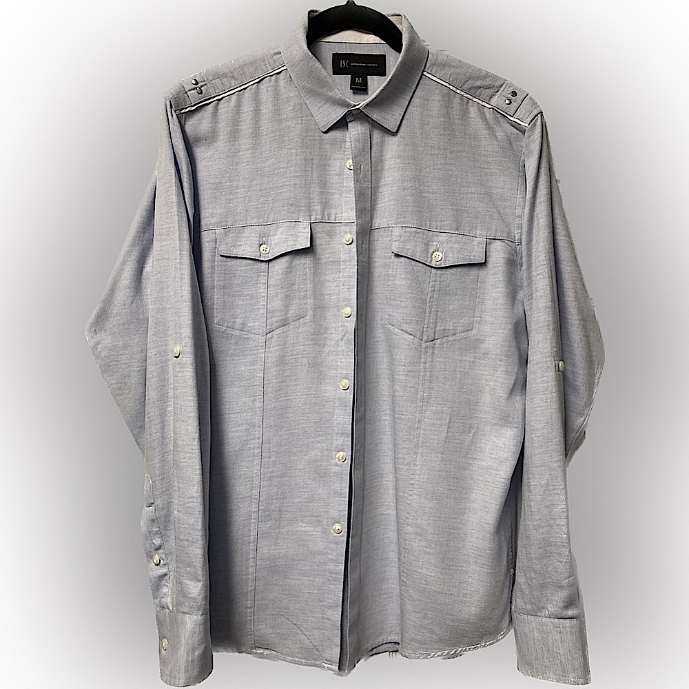 INC International Concepts long sleeve button down shirt for men size Medium